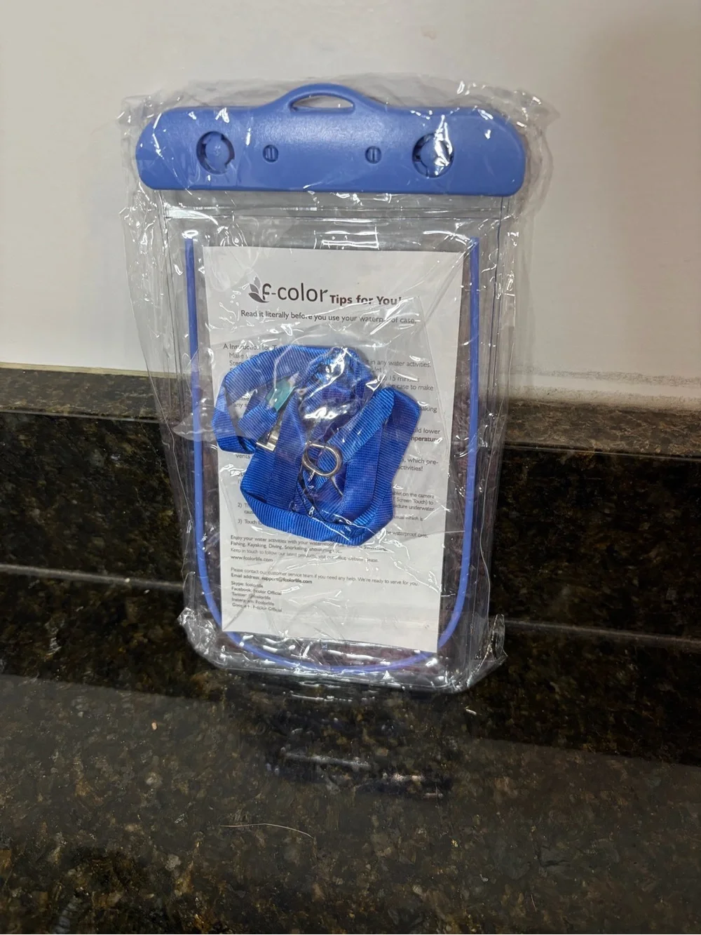F-COLOR NIP Blue Waterproof Universal Phone Pouch